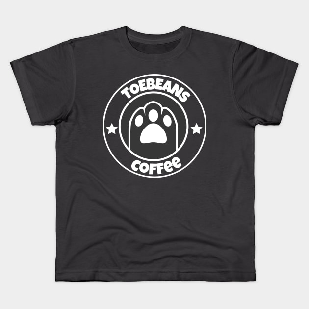 Clear and Black vToebeans Coffee Logo Kids T-Shirt by Pupcakes and Cupcats